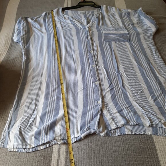 Mud Pie Beach Striped Slouchy Swim Coverup Tunic  - Size M - Picture 13 of 14